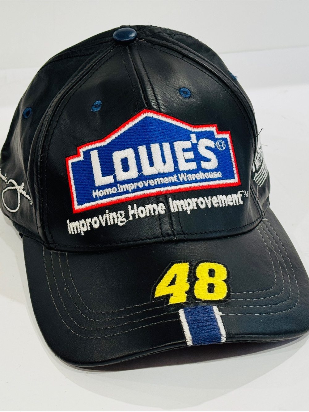 Vintage Chase Authentics NASCAR Leather Hat Jimmy Johnson (#48) Lowe’s